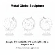 Globe Model by Generic – 3.15 x 3.15 x 4.72 in, Alloy, Red, Model Q2026P08L18M1910303E5WA3