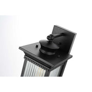 Collins One Light Outdoor Wall Sconce Black by Lighting Design – Iron, Black, Model OD316W19BK