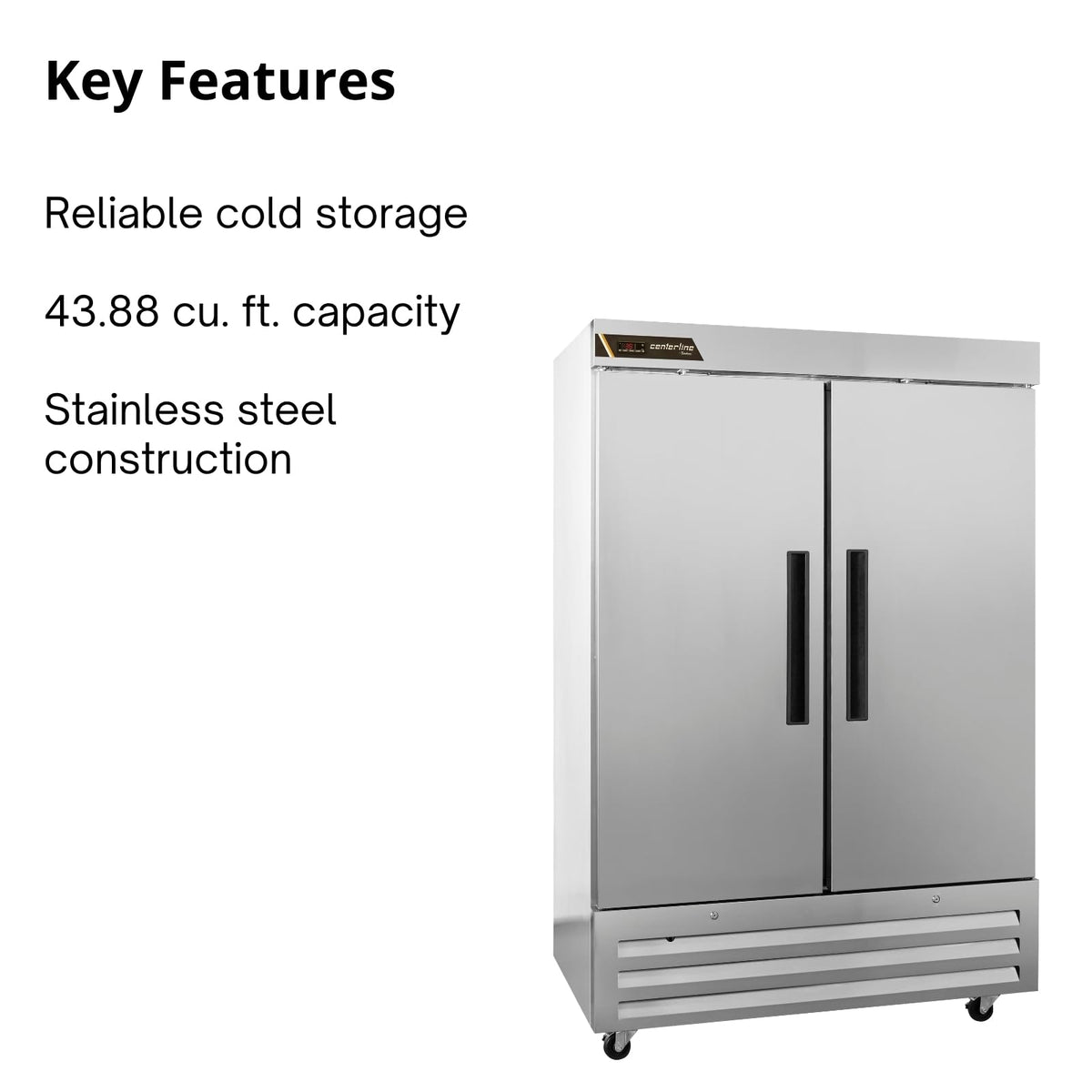 Traulsen (2) Solid Doors, Right Hinged / Silver / 45.88 cubic_feet Refrigerators
