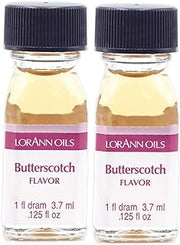 LorAnn Oils Super Strength Flavoring - Used For Candy Making, Flavoring, Baking, Hard Candy, & Flavor Oils - Bold, Natural Flavors 4X Stronger Than Extracts - Butterscotch, Pack of 2, 0.125 fl oz