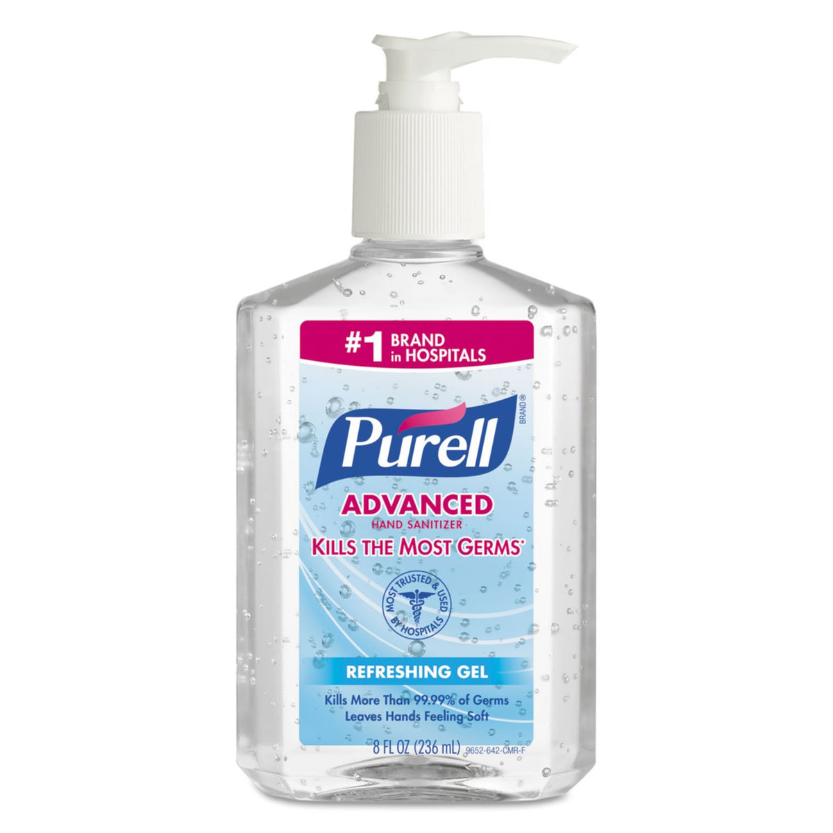 965212EA Advanced Instant Hand Sanitizer by Purell – 8 Fl Oz (Pack of 1), Pack of 12, Model 4102-12-S