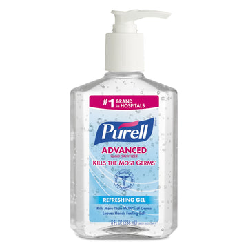 965212EA Advanced Instant Hand Sanitizer by Purell – 8 Fl Oz (Pack of 1), Pack of 12, Model 4102-12-S