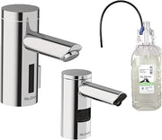 Sloan Optima EAF-200 Sensor Activated Touch-Free Faucet, 0.5 GPM, 3335051, ESD-2000 Deck-Mounted Foam Soap Dispenser, 3346089 & ESD-325 Clear Non-Scented Foam Soap Refill, 03460004