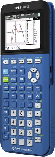 TI-84 Plus CE Blueberry Graphing Calculator by Texas Instruments – Metal, Blueberry, Model TI84PLSCEBLUBRY