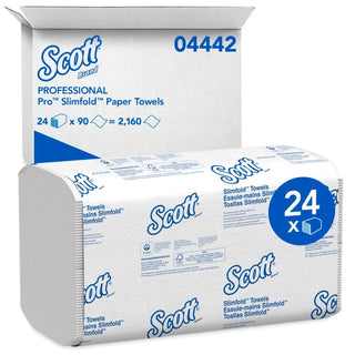 Kimberly-Clark 04442 Slimfold Paper Towels by Kleenex – 7 1/2" x 11 3/5", Paper, white, Pack of 2160