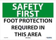 Global Industrial Safety First Foot Protection Required 10x14, Pressure Sensitive Vinyl