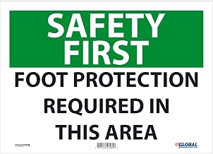 Global Industrial Safety First Foot Protection Required 10x14, Pressure Sensitive Vinyl