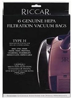 Type H Canister Vacuum HEPA Filtration Bags 6 Pack RHH-6 by Riccar