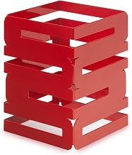 Rosseto SM185 Skycap Steel Square Short Multi-Level Riser, 6" Length x 6" Width x 8" Height, Red Gloss