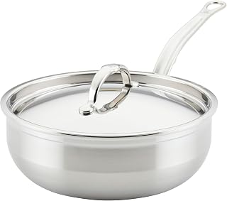 Hestan ProBond Forged TITUM - Professional Clad Stainless Steel, Nonstick, Covered Essential Pan, 3.5 Quart, Induction Compatible, Made without PFOAs