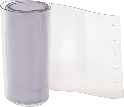 12" x 8' Standard Clear Strip for Strip Curtain Doors, Lot of 5
