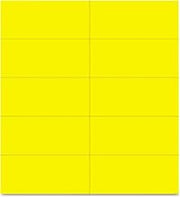 MasterVision 2" Magnetic Dry Erase Strips - 2" Length x 0.88" Width - Yellow - For Board, Steel - 25 / Bag