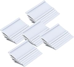 MasterVision Magnetic Data Card Holders, 1 x 2 Inches, White, Pack of 25 Holders