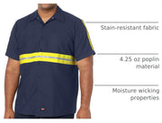 Red Kap 3X-Large / Navy With Yellow/Green Visibility Trim / big Tops