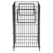 Wire Dump Bin - 18" W x 17" D x 30" H by HUBERT – Metal, Black, Model HEN-1916150