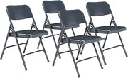 National Public Seating National Public Seat Home Office Decorative Premium All-Steel Folding Chair Blue - 4 Pack