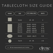 Elrene Swaying Leaves Bordered Tablecloth, 70 Inch Round, Multi Color