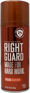 Right Guard Made For Hard Work, Deodorant Aerosol, Original, 8.5 oz