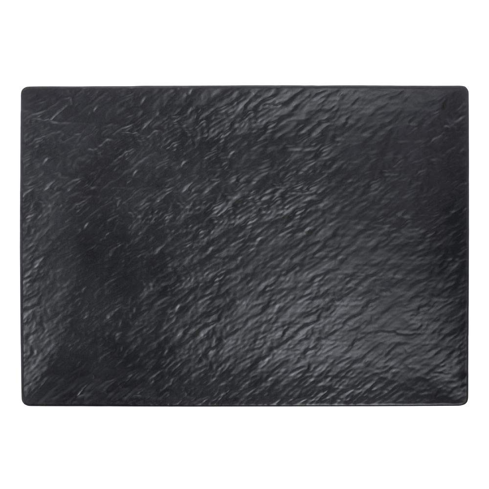 Serving Tray Matte Black Textured Melamine - 21" L x 15" W by HUBERT – melamine, Black, Model M1415-BLACK