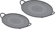 Kuhn Rikon Splash Guard Silicone Set of 2 Grey for Frying Pans and Woks