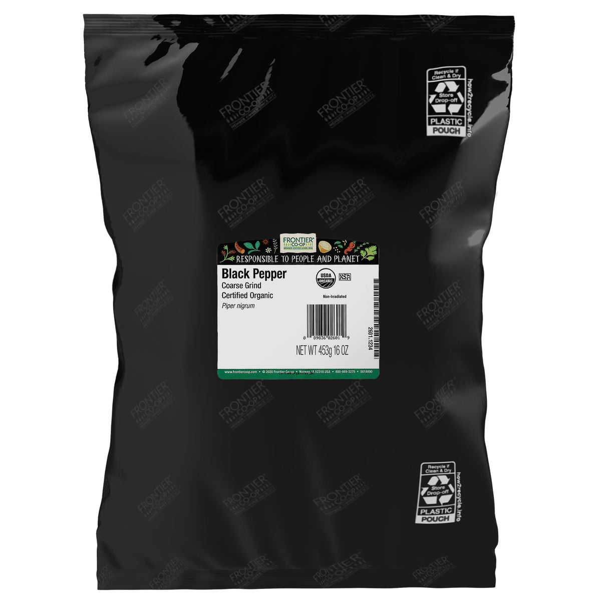 Organic Black Pepper (Coarse Grind) 1lb by Frontier Co-op – 16 Ounce (Pack of 1), No Color, Model BG13175