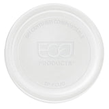 Eco-Products Compostable Clear PLA Plastic Portion Cup Lids, Case of 2000, Fits 2-4oz Food Containers, Renewable Plant-Based, Disposable