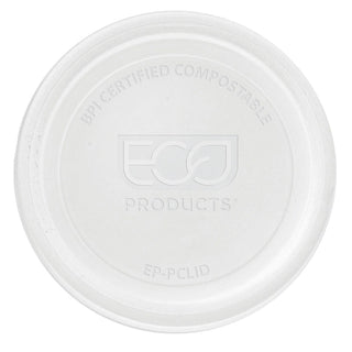 Eco-Products Compostable Clear PLA Plastic Portion Cup Lids, Case of 2000, Fits 2-4oz Food Containers, Renewable Plant-Based,