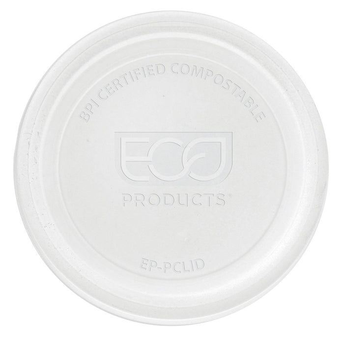 Eco-Products Compostable Clear PLA Plastic Portion Cup Lids, Case of 2000, Fits 2-4oz Food Containers, Renewable Plant-Based, Disposable