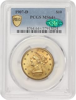 1907 D American Gold Liberty Head Eagle MS-64+ $10 MS64+ PCGS/CAC