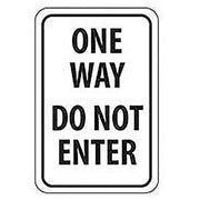 NMC Aluminum Sign by National Marker – Aluminum, White/Black, Model TM73H