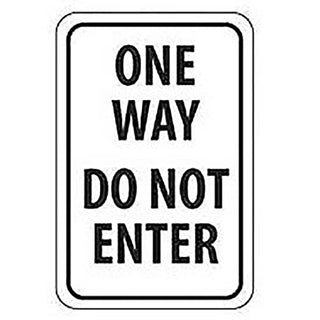 NMC Aluminum Sign by National Marker – Aluminum, White/Black, Model TM73H