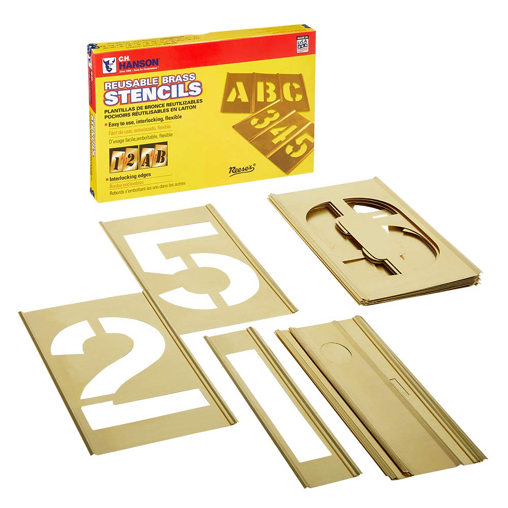 5" Numbers Stencil Set 15 pc by CH Hanson – One Size, Blend, Multi, Pack of 15, Model 10015