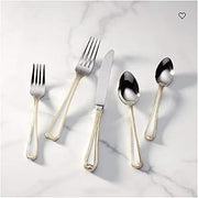 Lenox Vintage Jewel Gold 20-Piece Flatware Set, 3.20 LB, Metallic