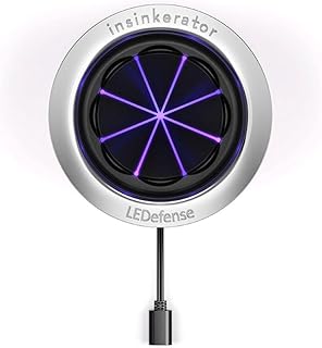 LEDefense Garbage Disposal Flange, FLG-SS-LED | Antimicrobial LED Accessory for INSINKERATOR Garbage Disposals, Odor Fighting Sink Flange, UV-Free, 3-Year Limited Warranty