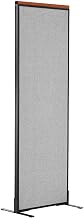 Global Industrial 24-1/4"W x 73-1/2"H Deluxe Freestanding Office Partition Panel, Gray