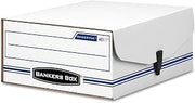 Bankers Box Binder-Pak Storage File, 9-1/8 quot;x11-3/8 quot;x4-3/4 quot;, White/Blue