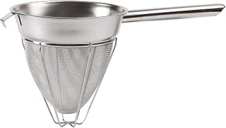 Winco CCB-8R Stainless Steel Reinforced Bouillon Strainer, 8 inch - 1 Each.