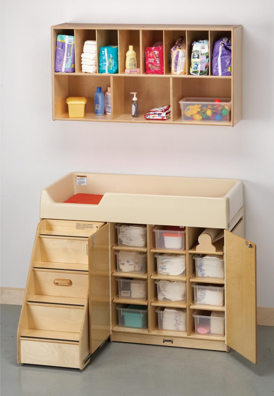 Diaper Changer Combo by Jonti-Craft – 38.5" high x 48.5" wide x 23.5" deep, Wood, ['Light Wood'], Model 5140JC