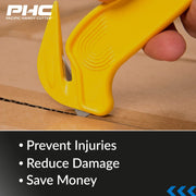 PHC Pacific Disposable Film Cutter by Pacific Handy Cutter – Each, Plastic, Yellow, Model DFC364