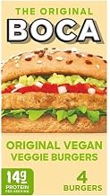 Boca Vegan Veggie Burgers, 10 Ounce (Pack of 12)