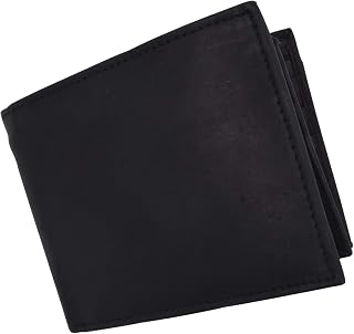 MARSHAL Mens Black Leather Wallet Bifold Lambskin New! 767