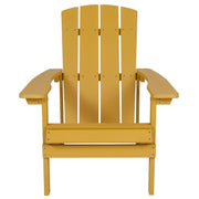 Charlestown Commercial Grade Indoor/Outdoor Adirondack Chair by Flash Furniture – Set of 1, Polystyrene, Yellow, Model JJ-C14501-YLW-GG