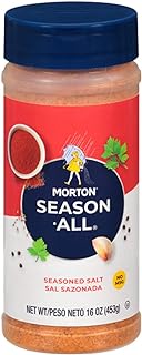 Morton Season-All Seasoned Salt, 16 Ounce Canister (Pack of 12)