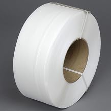 Global Industrial Machine Grade Strapping 1/2""W x 9900'L x 0.024"" Thick 8"" x 8"" Core White - 1 Each