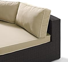 Beige Outdoor Wicker Round Sectional Sofa, Weatherproof Material, Comfortable Backrest, Stylish Design, Supports 3 People