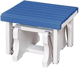 American Furniture Classics Gliding Ottoman in Blue/White