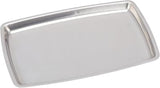 Winco 11" x 7" Rectangular Stainless Steel Sizzle Platter | Oven-safe, Heat retention, Restaurant service, Great for Entrees, Salads, Desserts and Appetizers