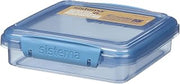 Sistema Ocean Bound Plastic Sandwich Box, 450ml Food Storage Container, BPA Free, Made with Recycled Plastic, Teal or Blue (Not Selectable)