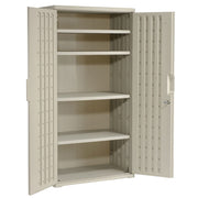 Plastic Storage Cabinet by Iceberg – 36 inches x 22 inches x 72 inches, Plastic, Light Gray, Model 92573