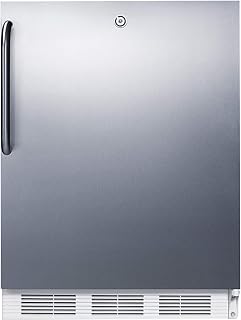Summit Appliance FF7LWCSS Accucold 24" Wide Built-In All-Refrigerator, 5.5 cu.ft Capacity, Front-mounted Lock, Automatic Defrost, Adjustable Thermostat, Hidden Evaporator, Adjustable Shelves